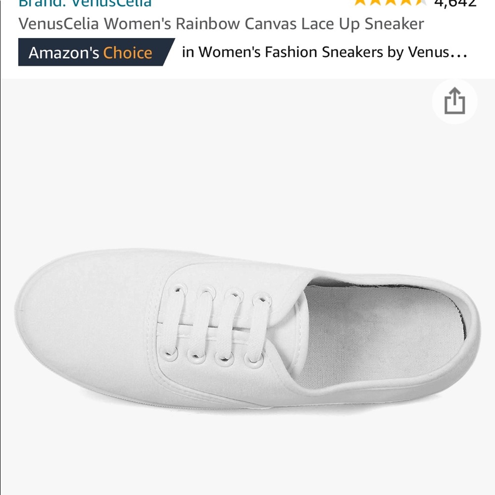 Plain white canvas sneakers